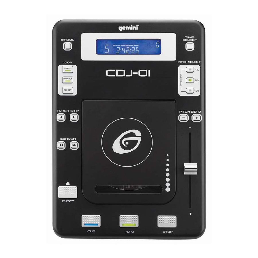 Gemini CDJ-01 Manual Del Operador