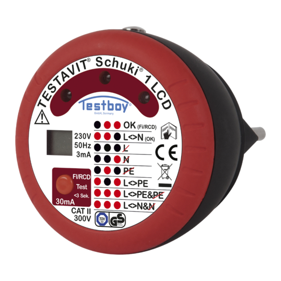 Testboy Testavit Schuki 1 LCD Manual De Instrucciones
