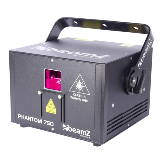 Beamz professional Phantom 750 Pure Diode RGB Analog Manual De Instrucciones