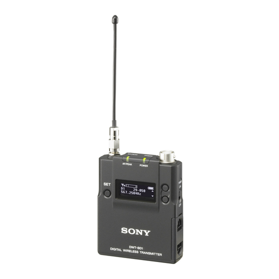 Sony DWT-B01 Manual De Instrucciones