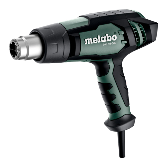 Metabo HG 16-500 Manual Original