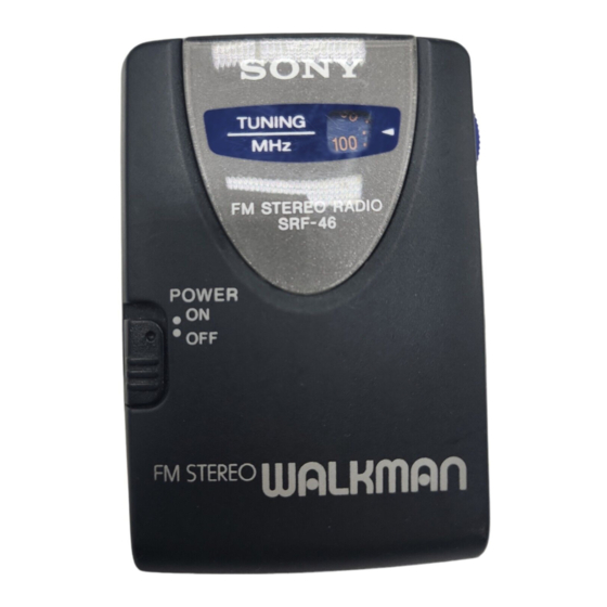 Sony SRF-46 Manual De Instrucciones