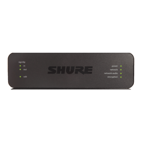 Shure ANIUSB-MATRIX Guia Del Usuario