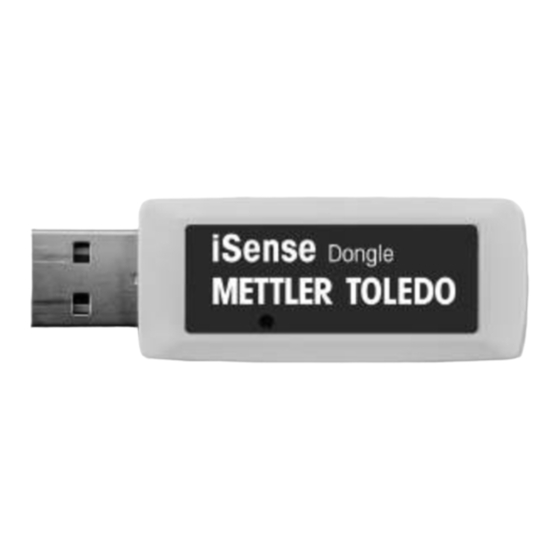 Mettler Toledo iSense Dongle Manuales