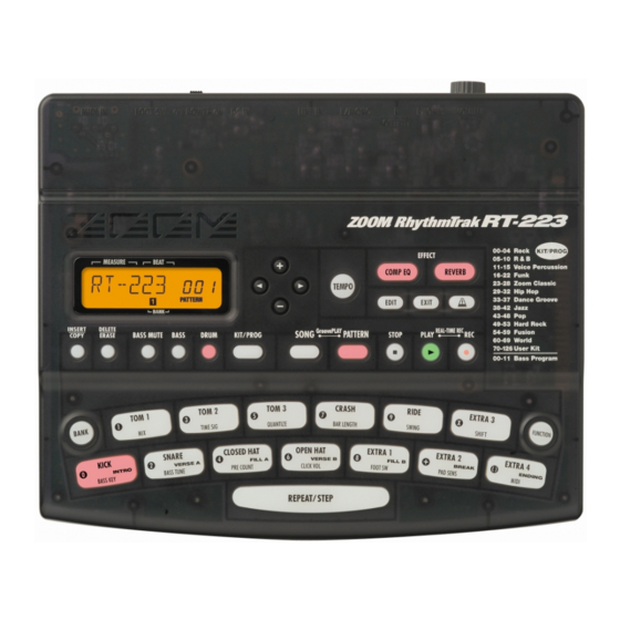 Zoom RhythmTrak RT-223 Manuales