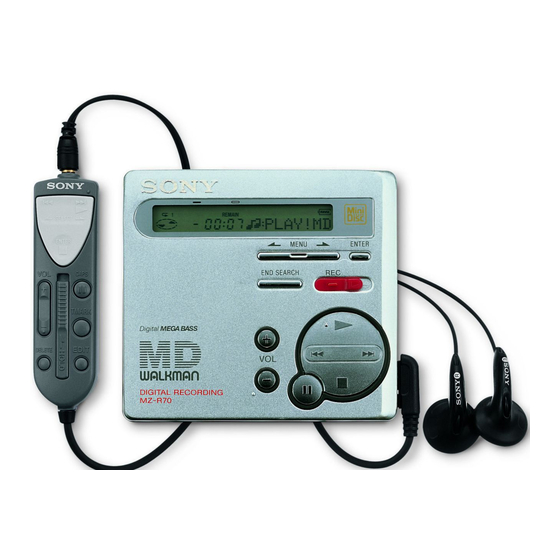 Sony MZ-R70 Manual De Instrucciones