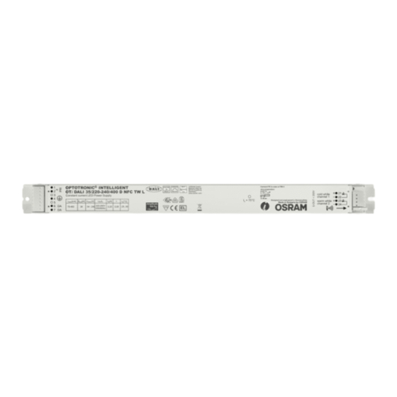 Osram OPTOTRONIC OTi DALI 35/220-240/400 D NFC TW L Manual Del Usuario