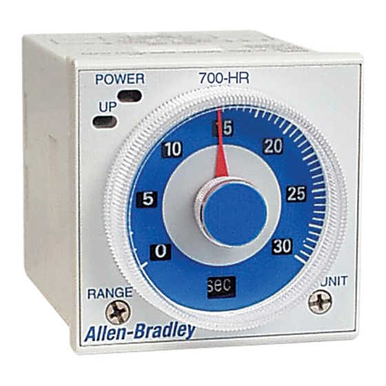 Rockwell Automation Allen-Bradley 700-HR52 Serie Manual De Instrucciones