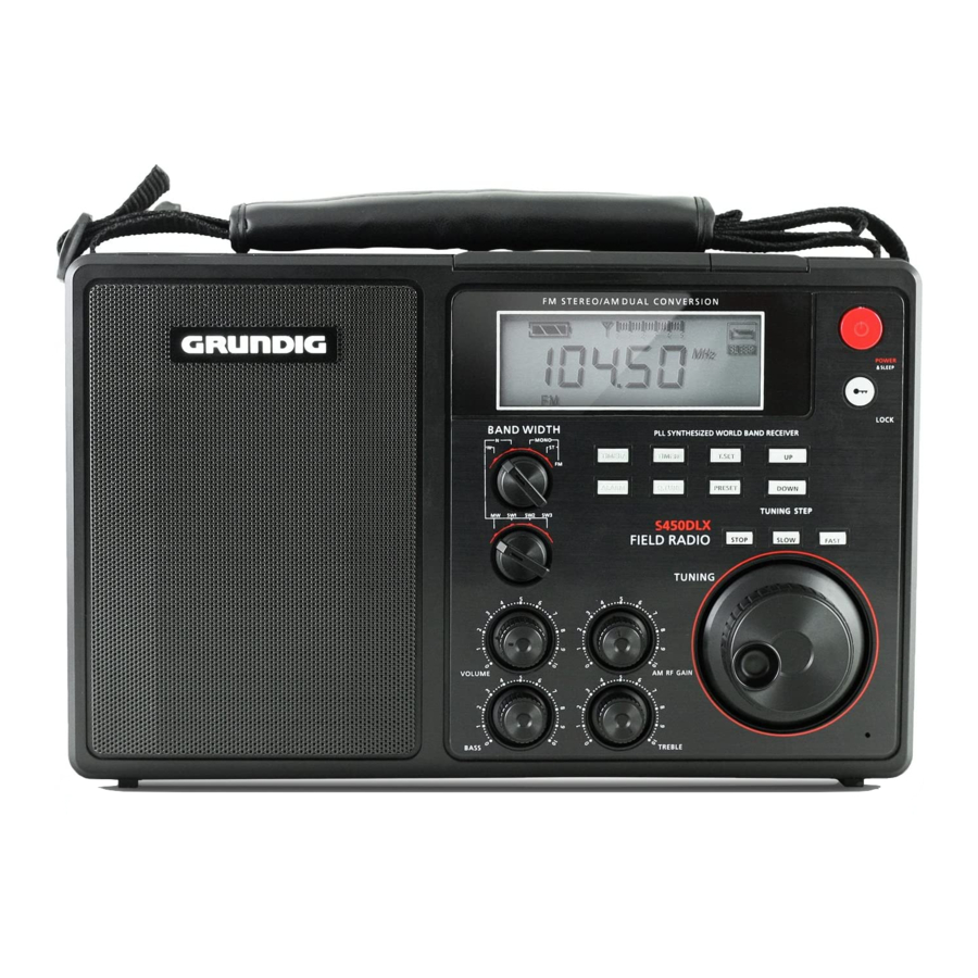 Grundig FIELD RADIO S450DLX El Manual Del Propietario