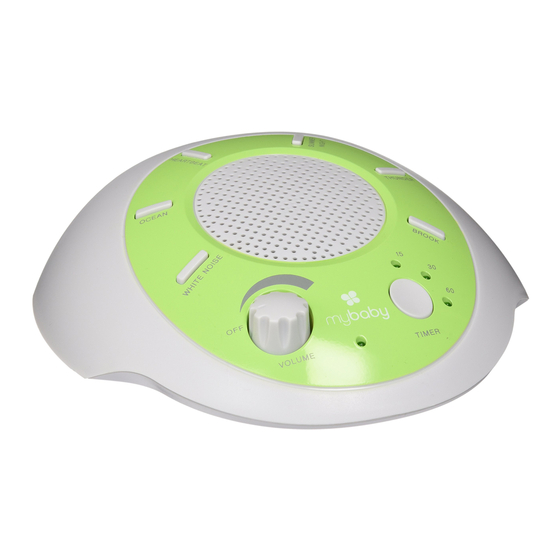 HoMedics mybaby SOUNDSPA Manual De Instrucciones E Información De Garantía