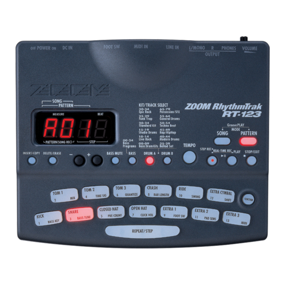 Zoom RhythmTrak RT-123 Manual De Instrucciones