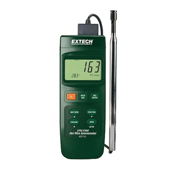 Extech Instruments 407119 Manual Del Operador