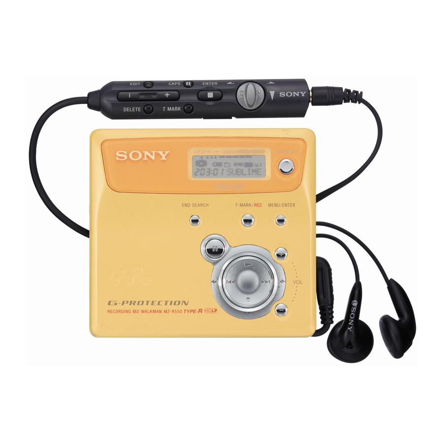 Sony WALKMAN MZ-N505 Manual De Instrucciones