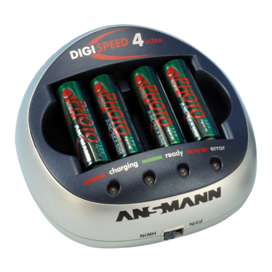 ANSMANN DIGISPEED 4 ULTRA Instrucciones De Manejo