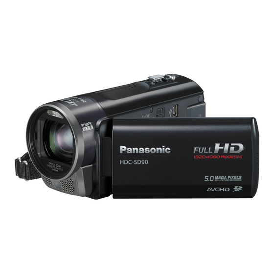 Panasonic HDC-SD90 Manual Del Usuario