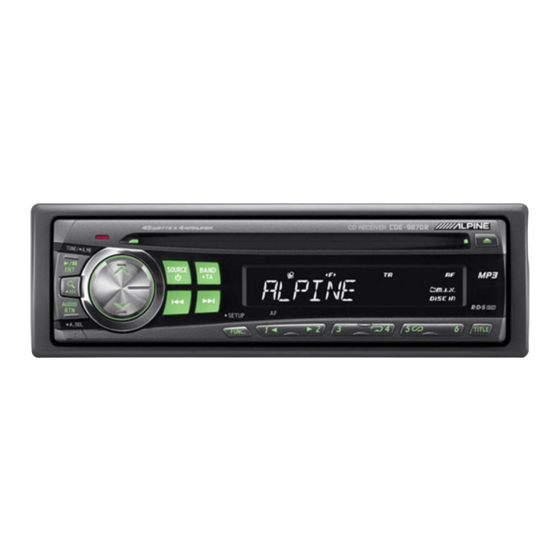Alpine CDE-9870R Manual De Operación