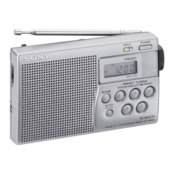 Sony ICF-M260 Manual De Instrucciones