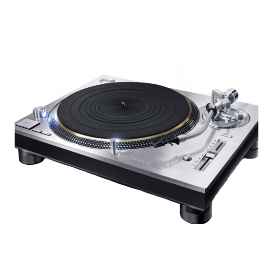 Technics SL-1200G Instrucciones De Funcionamiento