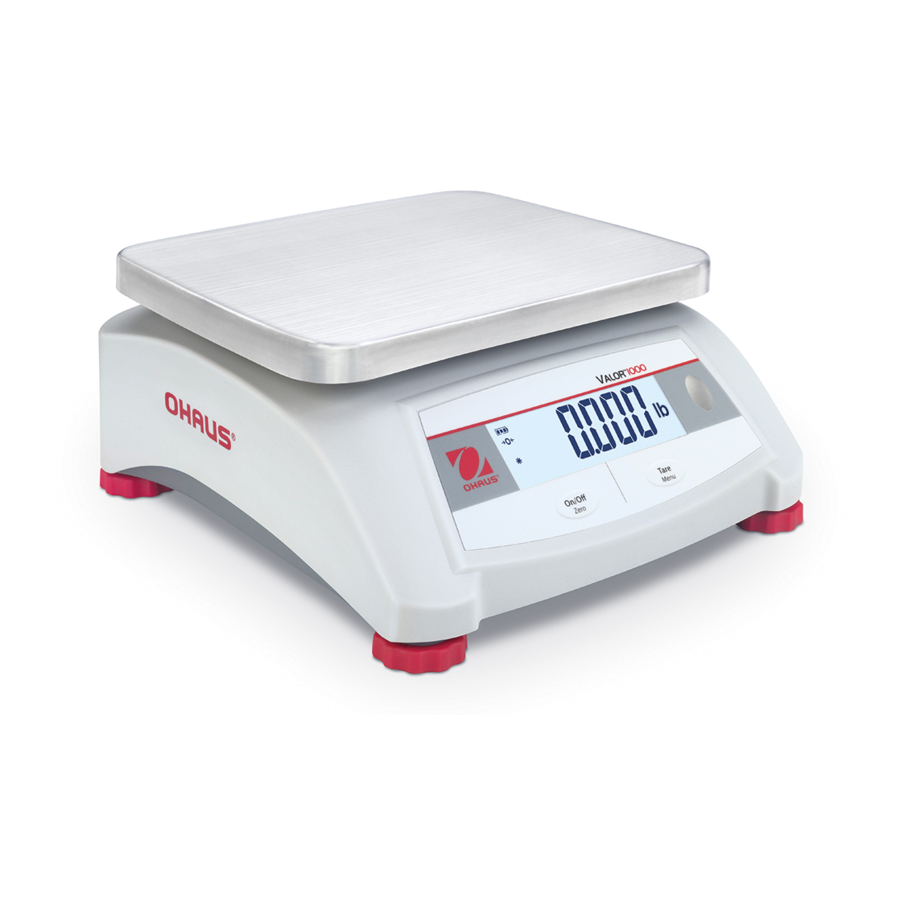 OHAUS Valor 1000 Serie Guia Del Usuario