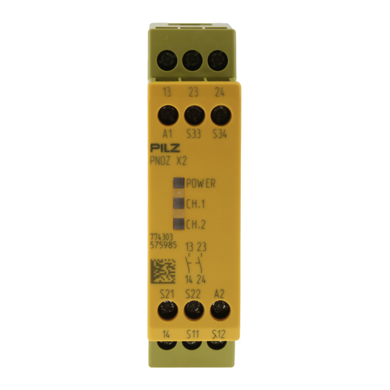 Pilz PNOZ X2 Manual De Instrucciones