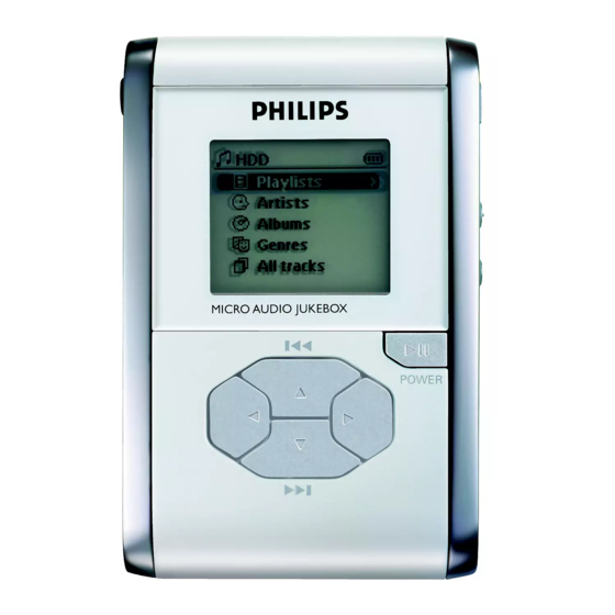 Philips MICRO AUDIO JUKEBOX Manual Del Usuario