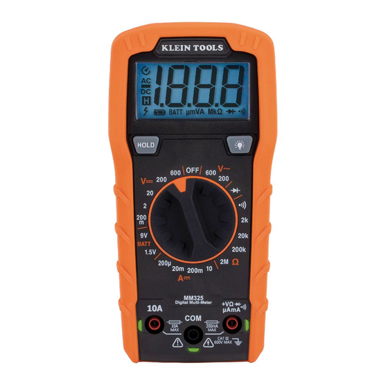 Klein Tools MM325 Manual De Instrucciones