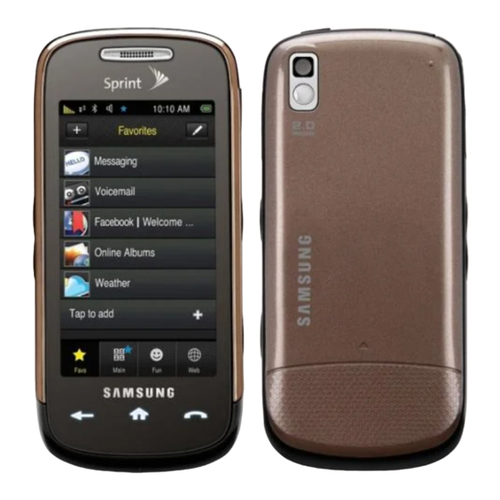 Samsung Sprint Instinct S30 Manuales