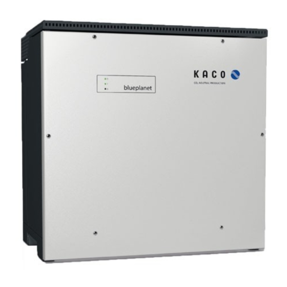 Kaco blueplanet 87.0 TL3 M1 WM OD IIF0 Instrucciones De Servicio