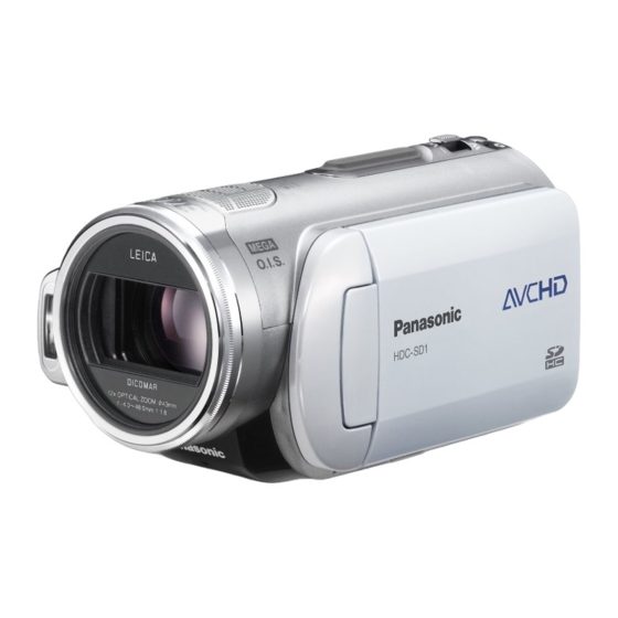 Panasonic HDC-SD1 Instrucciones De Funcionamiento