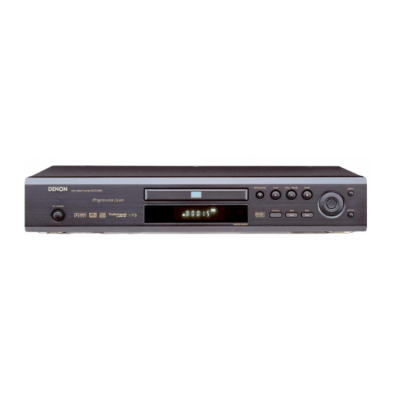 Denon DVD-900 Instrucciones De Operación