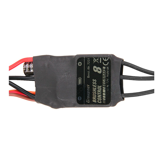GRAUPNER BRUSHLESS CONTROL 8 Manual De Utilización