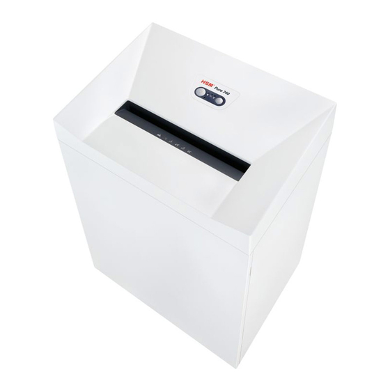 HSM Pure 740 Instrucciones De Servicio