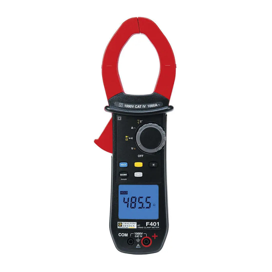 Chauvin Arnoux F401 Manual De Instrucciones