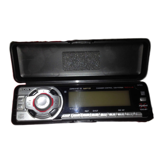 Sony CDX-F5700X Manual De Instrucciones
