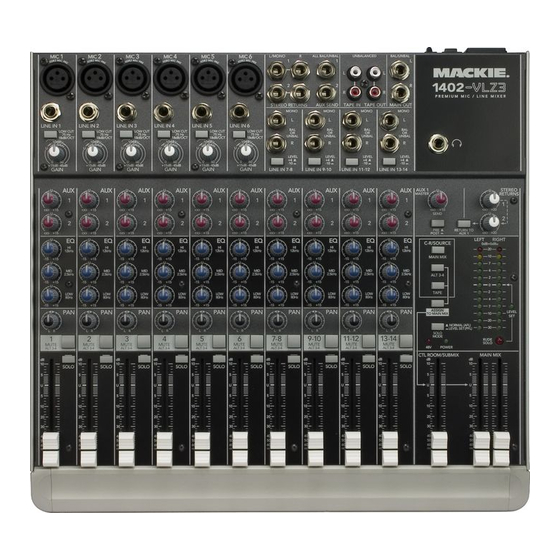 Mackie 1402-VLZ3 Manual De Instrucciones
