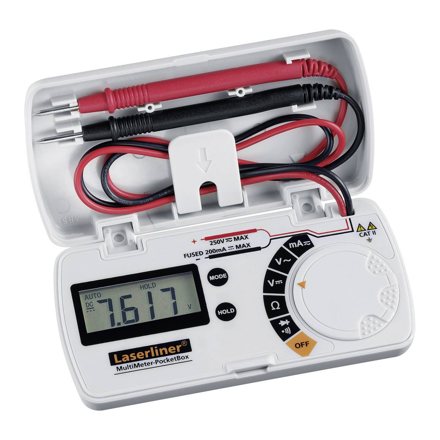 LaserLiner MultiMeter-PocketBox Manual De Instrucciones