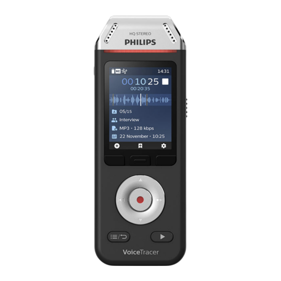 Philips VoiceTracer DVT2110 Manual Del Usuario