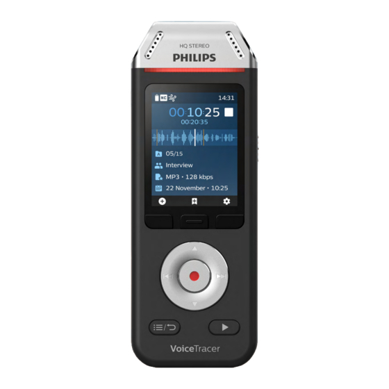 Philips VoiceTracer DVT2110 Manual Del Usuario