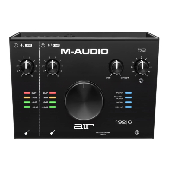 M-Audio AIR 192/6 Guia Del Usuario