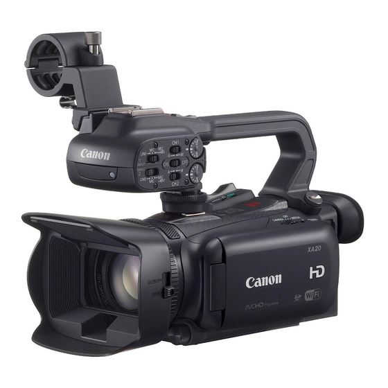 Canon XA20 Manual De Instrucciones