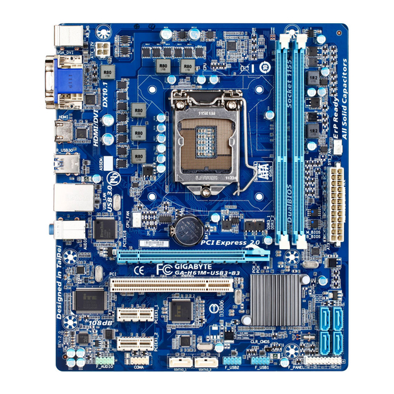 Gigabyte GA-H61M-USB3-B3 Manual De Usuario