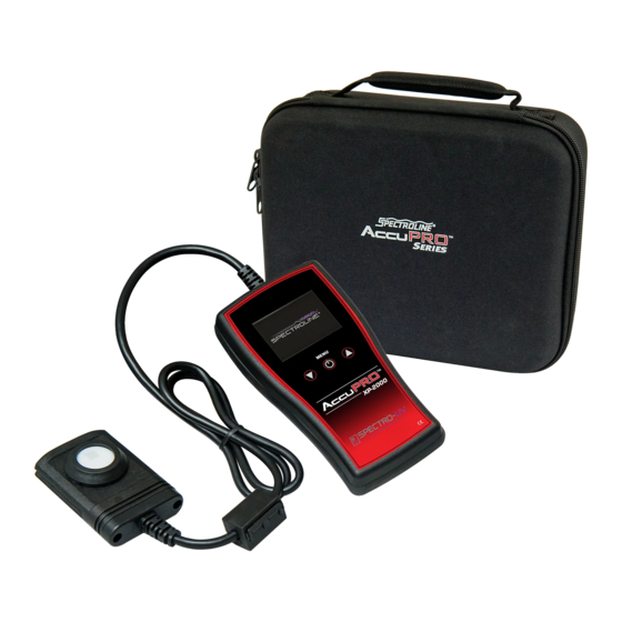 Spectroline AccuPro XP-2000 Guía Rápida