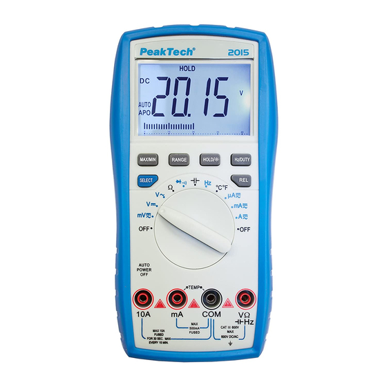 PeakTech 2015 Manual De Uso