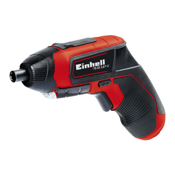 EINHELL TE-SD 3,6/1 Li Manual De Instrucciones