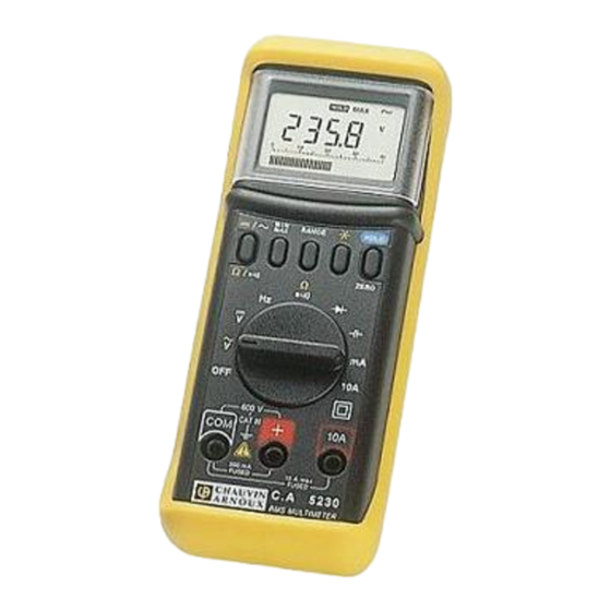 Chauvin Arnoux C.A 5230 G Manual De Empleo