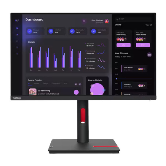 Lenovo ThinkVision T24i-30 Guia Del Usuario