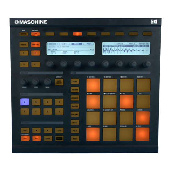 Native Instruments MASCHINE MK1 Guía De Usuario