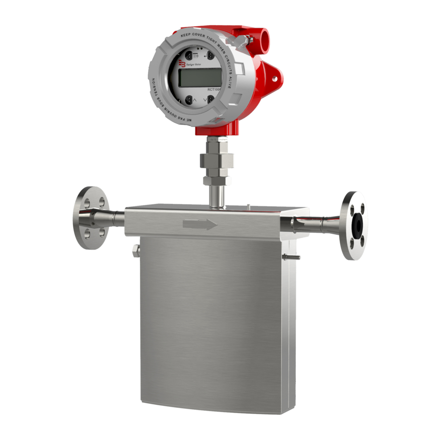 Badger Meter Coriolis RCT1000 Guia De Inicio Rapido