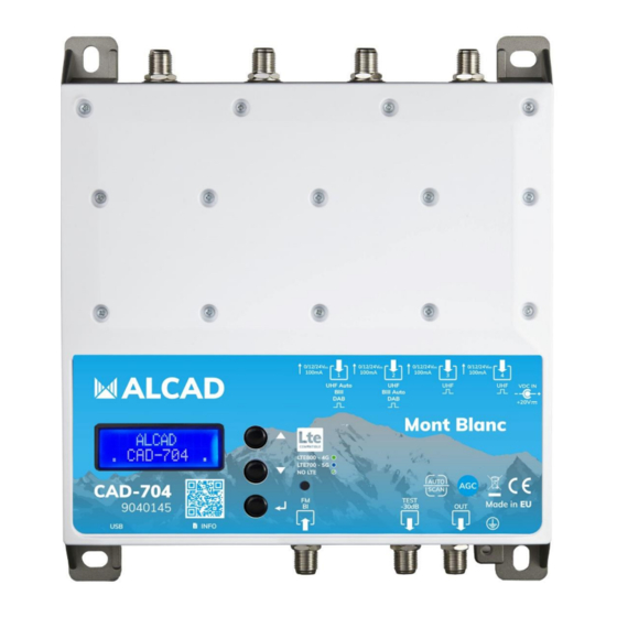 Alcad Mont Blanc CAD-704 Manual De Instrucciones