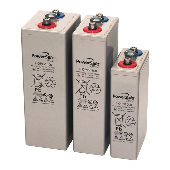 EnerSys PowerSafe OPzV Normas De Instalación, Utilización Y Mantenimiento
